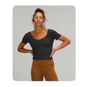 Lululemon Align T-shirt, Black, Size 6, Style #W3FPXS, Nulu Fabric